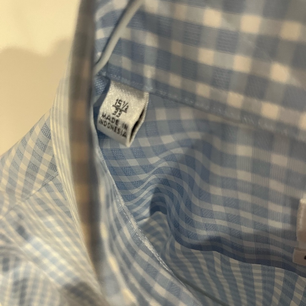 Ike Light Blue Gingham Button Down - image 2